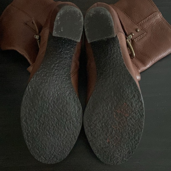 Nine West Women’s Brown Ankle Leather Boots With Buckle Size 7.5 - Picture 6 of 7